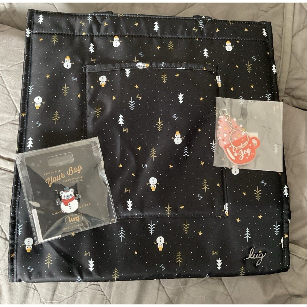 NIP Lug Novelty Bag Charm “Bear” Runner & Lug “Comfort & Joy” Keychain Bundle
